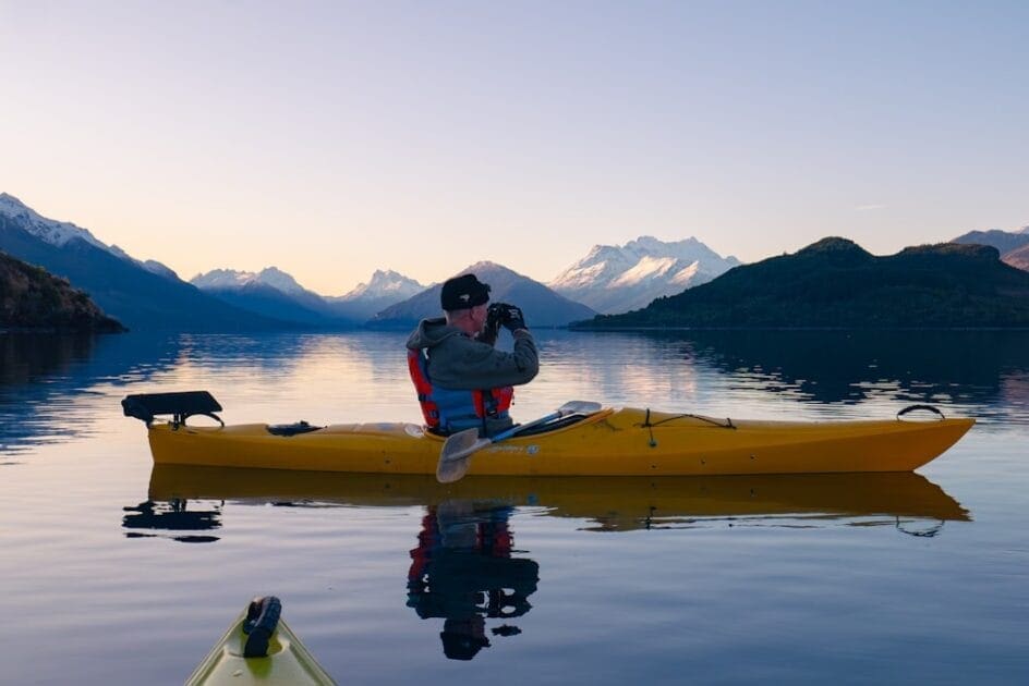 A man in a yellow kayak on a lake. What is Leaky Gut?