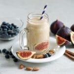 A glass of healthy smoothie. Fig Smoothie