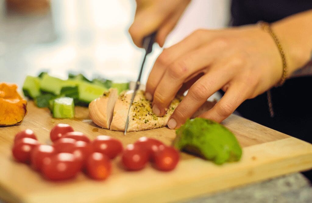 Woman preparing her meal. Successful Detox. Brisbane Livewell Clinic