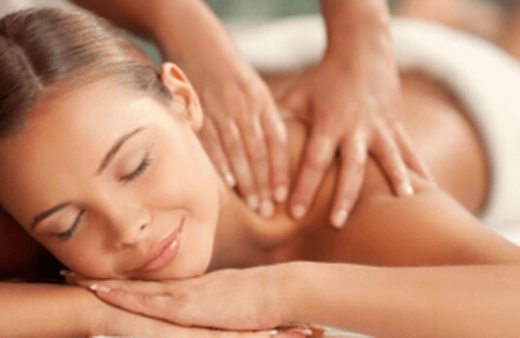 Woman relaxing on her stomach during a Massage Wavell Heights. Swedish Massage. Brisbane Livewell Clinic