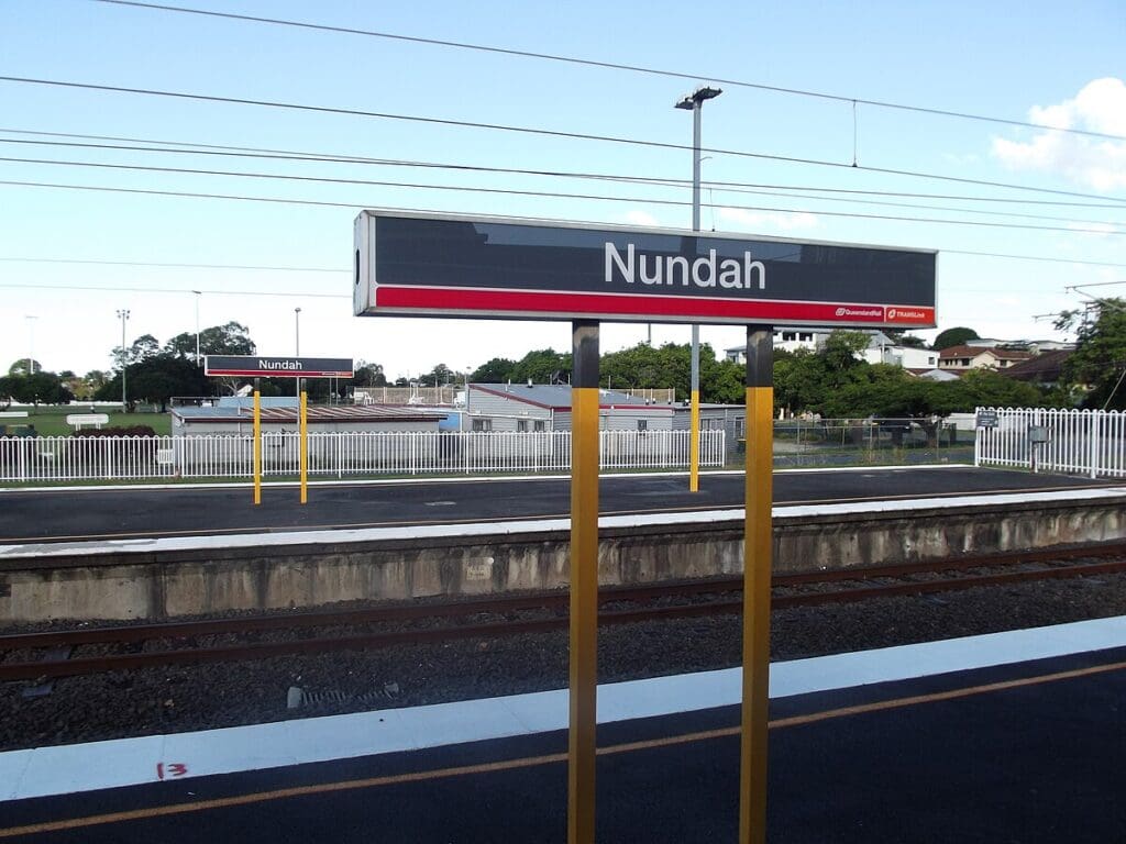 "Nundah railway station." Wikimedia Commons, 2012, https://commons.wikimedia.org/wiki/File:Nundah_Railway_Station,_Queensland,_May_2012.JPG. Accessed 21 May 2025.
