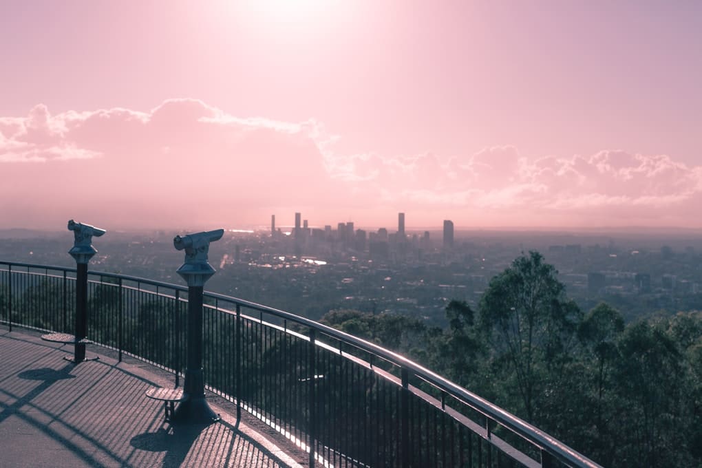 Brisbane City view from lookout. Lymphatic Drainage Massage Brisbane