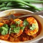 Spicy egg curry. Stress and Anxiety