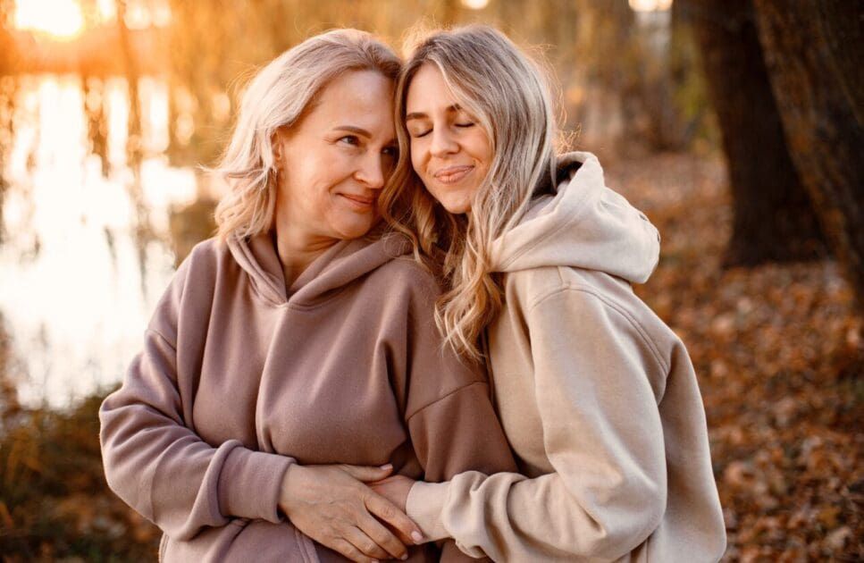 Mother and daughter spending time outdoors. Mothers Day. Menopause. Brisbane Livewell Clinic