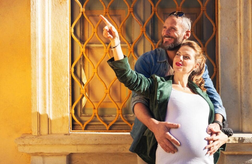 Happy pregnant couple. Is Acupuncture good during Pregnancy. Heavy Metal Detox Australia. Brisbane Livewell Clinic