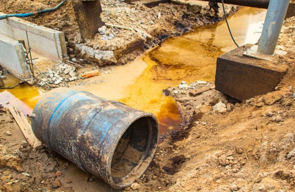 Waste oil tank causing water pollution. Toxicity. Brisbane Livewell Clinic