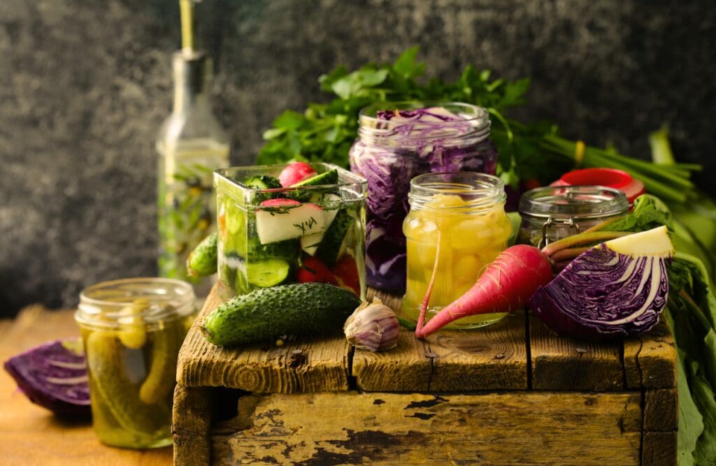 Probiotic and fermentation fruits and vegetables. Overcoming Food Intolerance. Fermented Foods. Brisbane Livewell Clinic