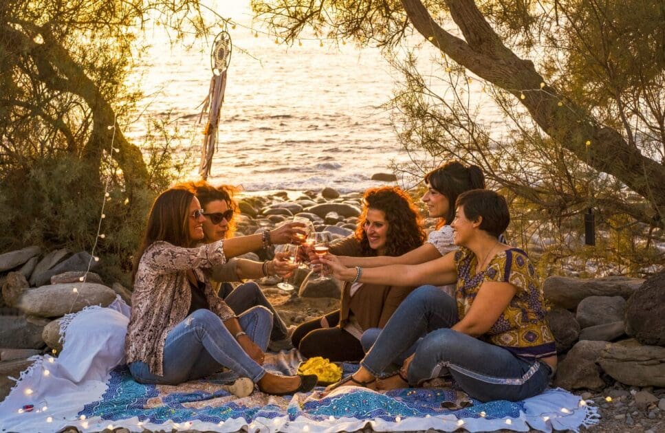 Group of middle-aged women toasting their glasses. Menopause Clinic Near Me. Brisbane Livewell Clinic