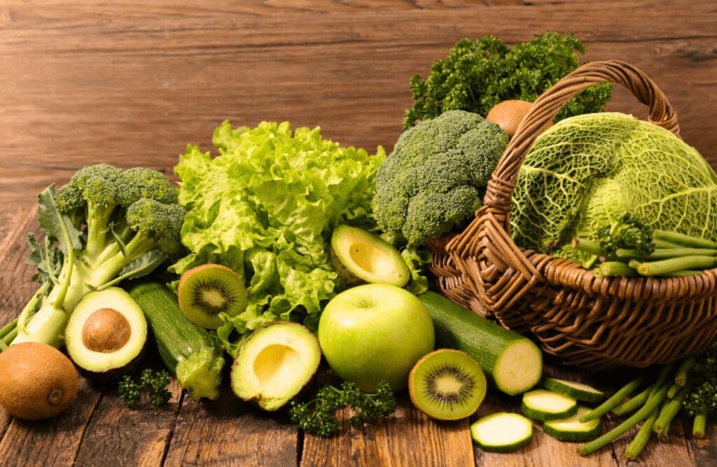 Green fruits and vegetables for Gastrointestinal Disorder. Gut brain connection. Clinical Nutritionist Seven Hills. Brisbane Livewell Clinic