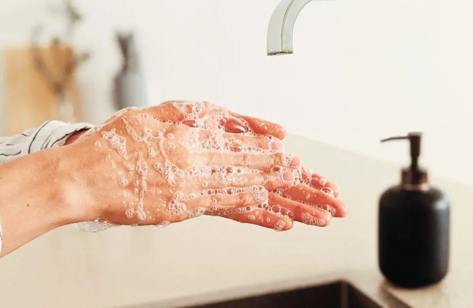 Hand washing in the kitchen sink. Dealing with Parasites living within you. Brisbane Livewell Clinic