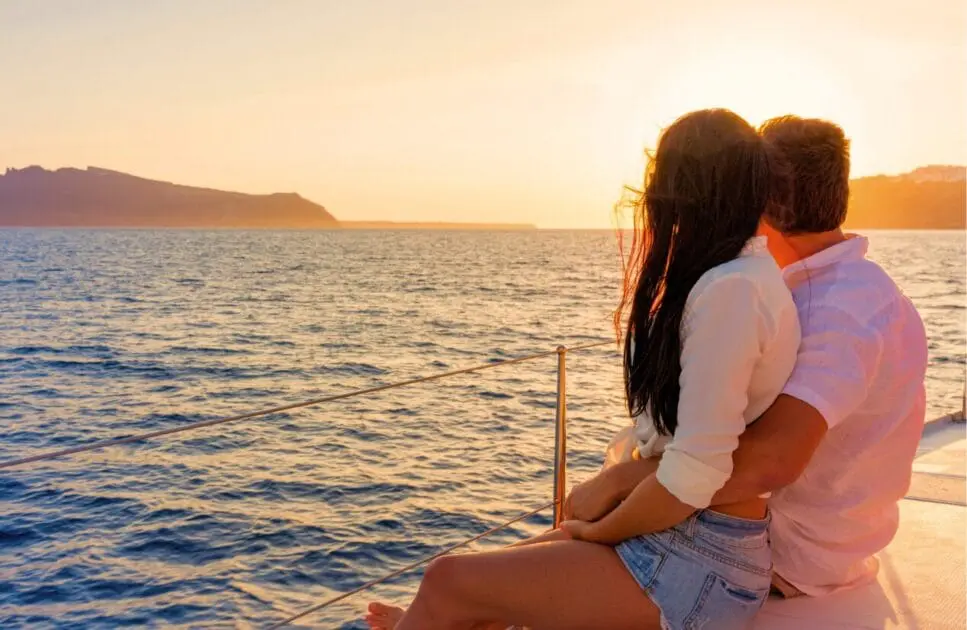 Couple on yacht at sunset. Couples Counselling Near Me. Counsellor North Brisbane. Counselling Kedron. Counselling Clayfield. Brisbane Livewell Clinic
