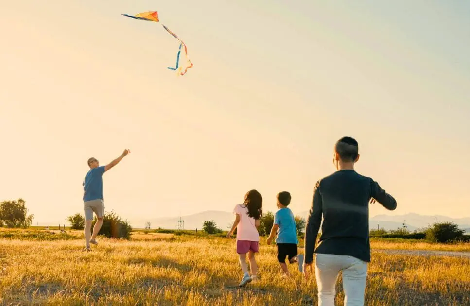 Family playing with kite in the field. Brisbane Counselling Centre. Counselling Tingalpa. Brisbane Livewell Clinic